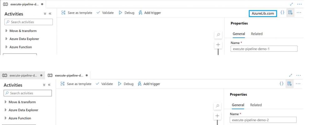How do you call a pipeline from another pipeline in Azure data Factory?