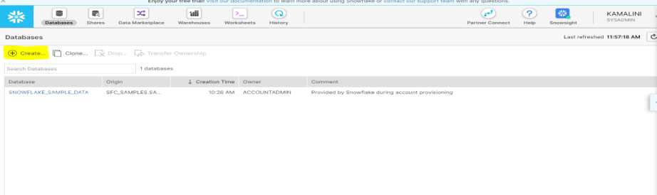 HOW TO CREATE A TABLE IN SNOWFLAKE?