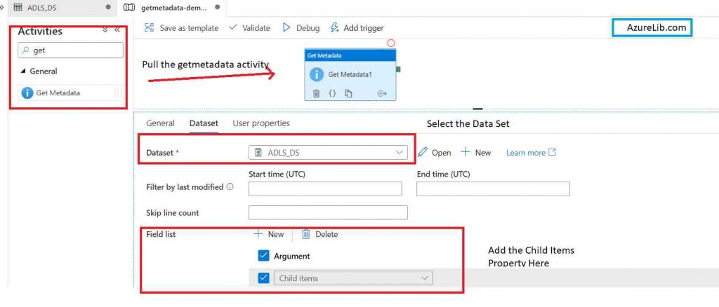 How to use GetMetaData Activity in Azure Data Factory? - AzureLib.com