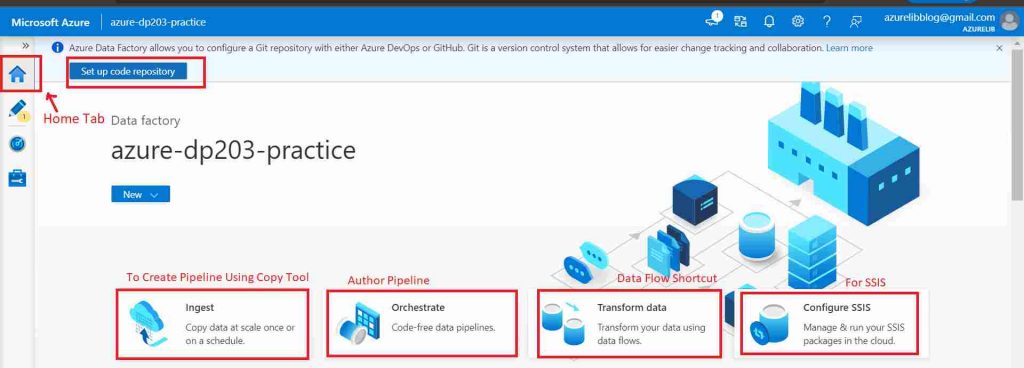 Azure Data Factory Tutorial – Studio Overview Lesson 2 - AzureLib.com