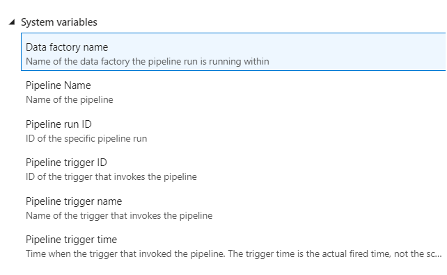 What are variables in ADF pipeline and how to use them
